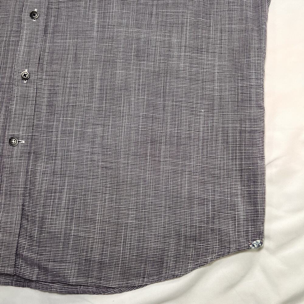 Robert Graham Modern Americana Shirt Size 2XL Purple Tailored Fit Linen Blend - Picture 7 of 14